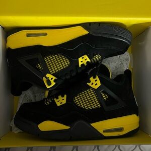 Jordan Black and Yellow Thunder Sneakers